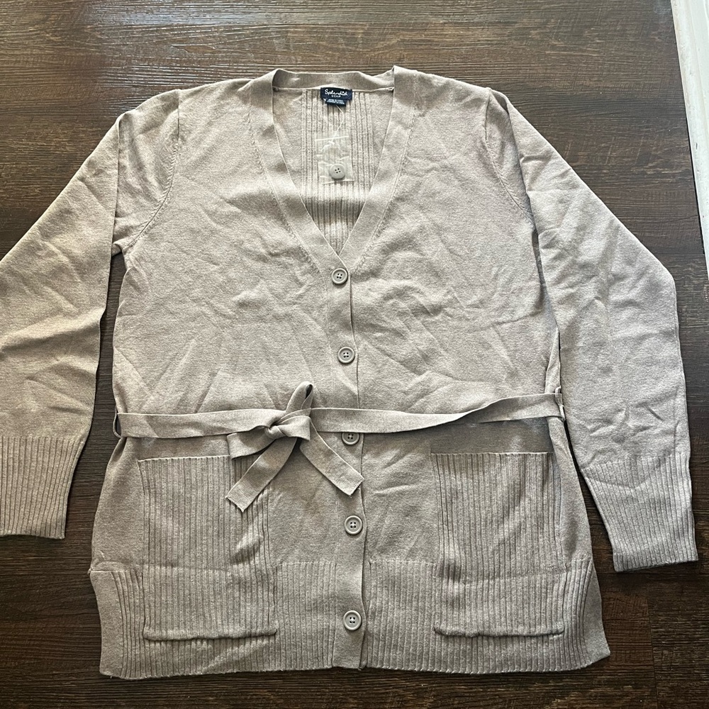 Splendid Taupe Knit Cardigan
